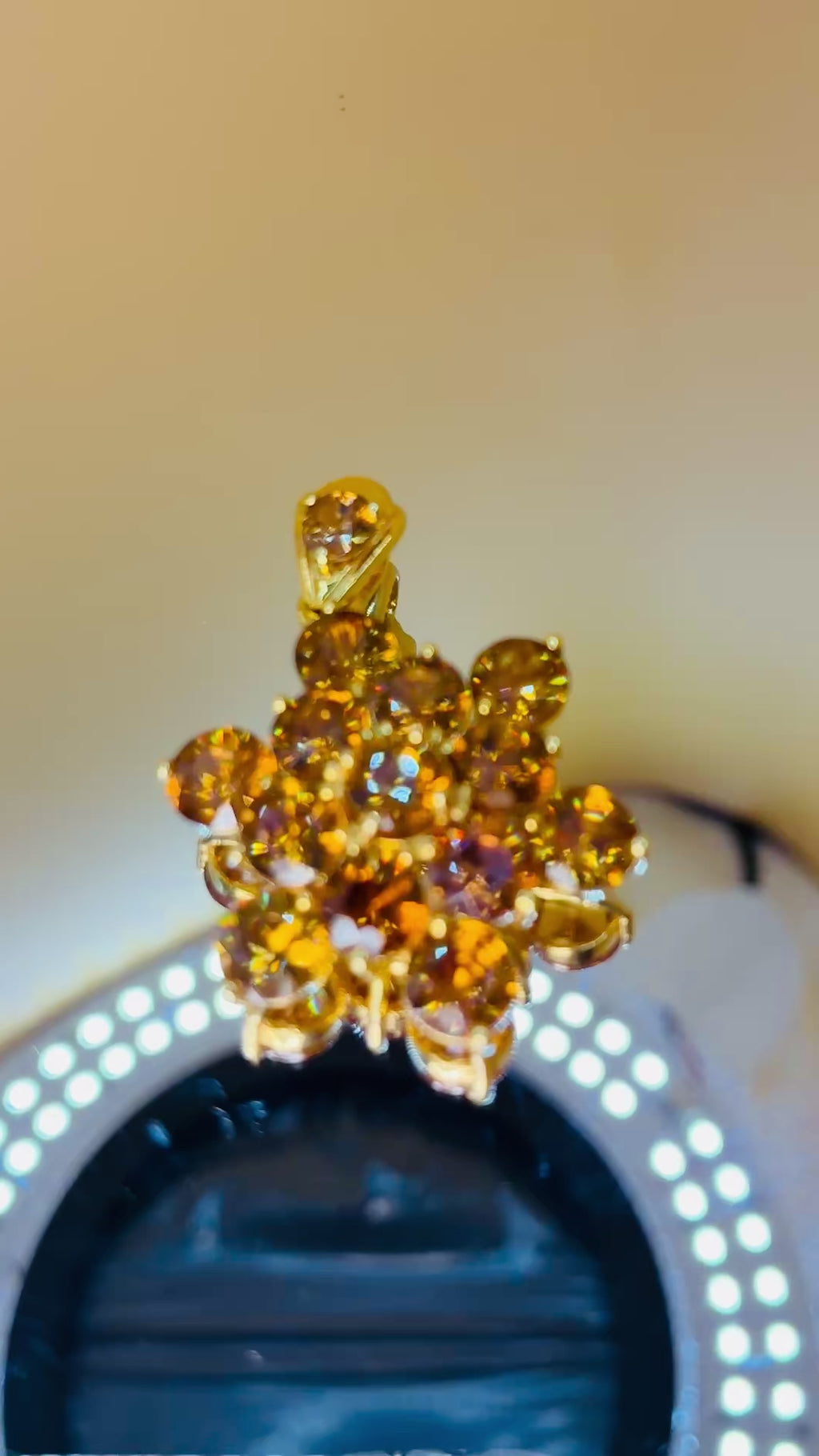 Zircon Unheated 12K Gold Pendant ( Size 1"x1.5")
