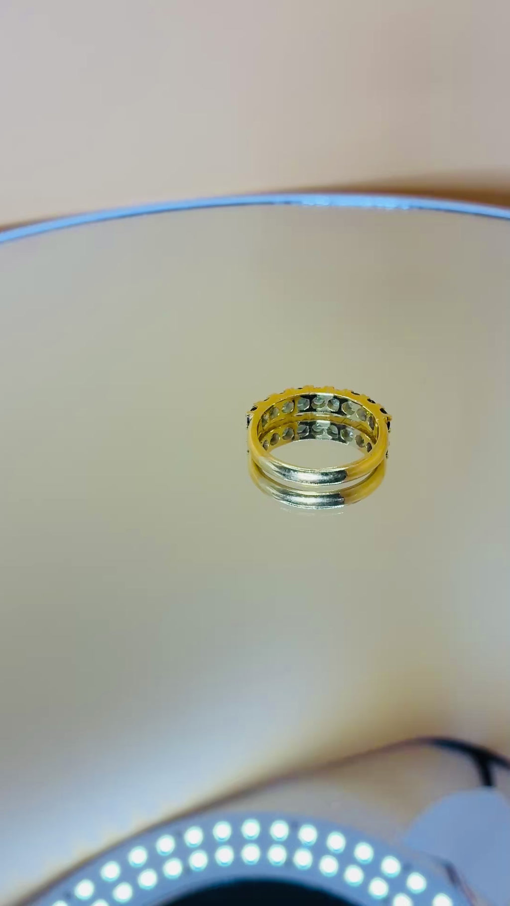 Green Sapphire 12K Gold Band Size 5.5