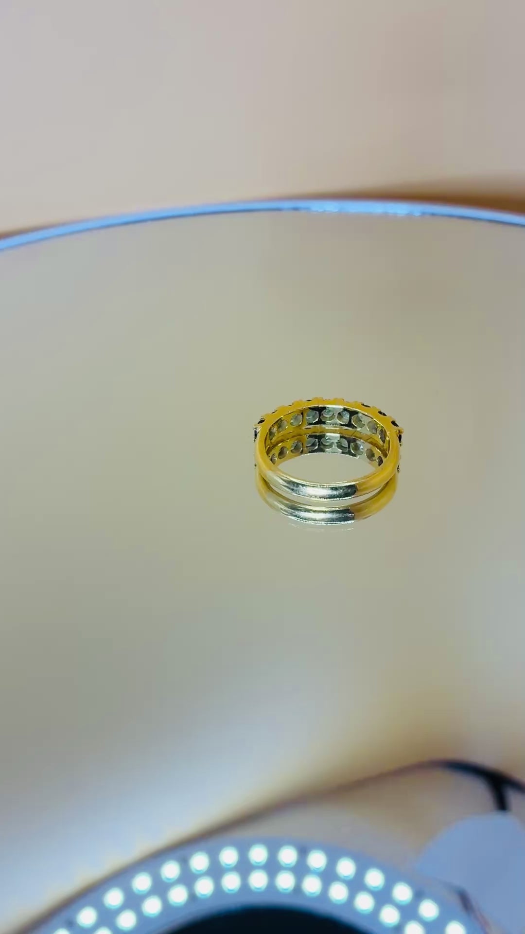 Green Sapphire 12K Gold Band Size 5.5