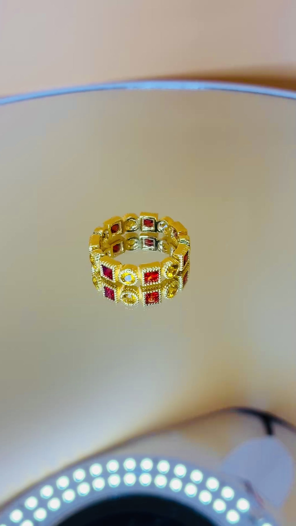 Africa Ruby And Yellow Sapphire Band Size 5.5